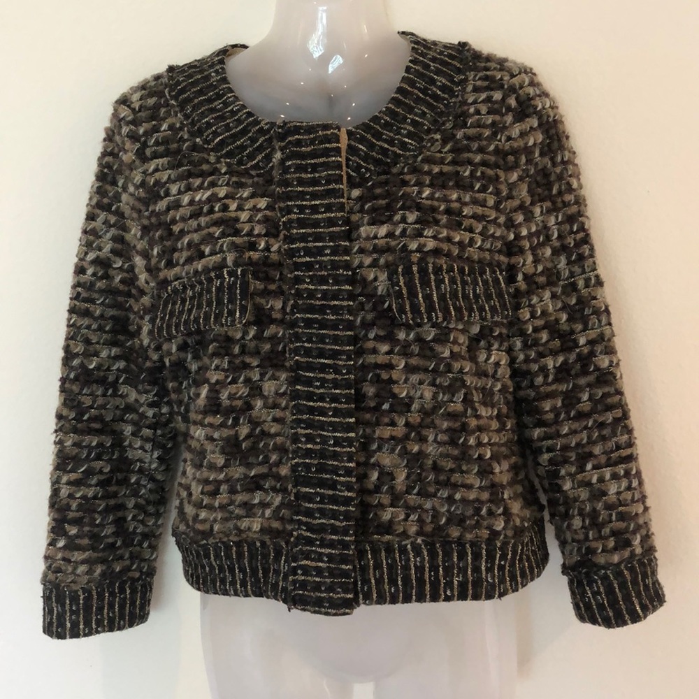 Vintage Italian Sfizio Boulce knit cardigan Sweater Jacket size Med